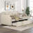 Upholstered Daybed With Trundle, Wood Slat Support-1545377443