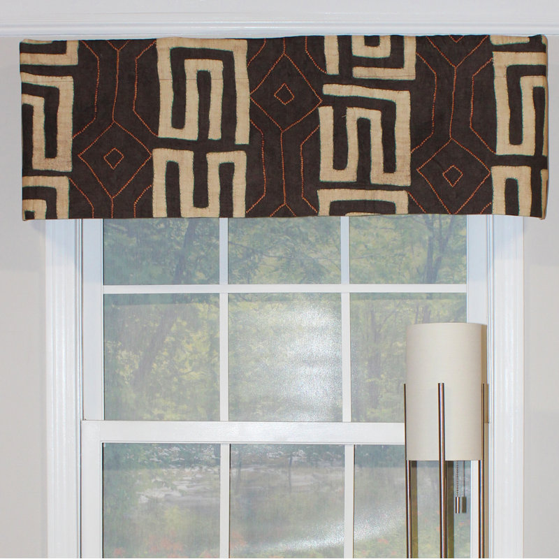 Abagail Cotton Damask Tailored Window Valance