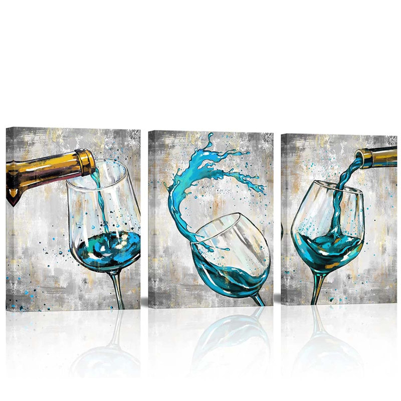 3 Piece Wrapped Canvas Print, 40 cm H x 90 cm W