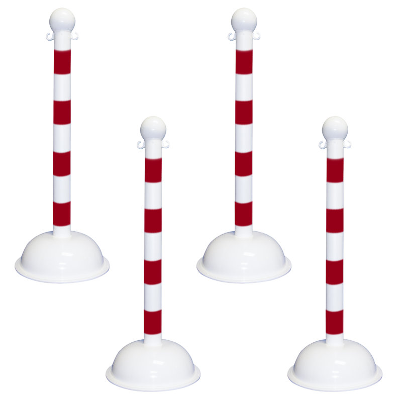Poteau Mr. Stripes, Rouge / blanc