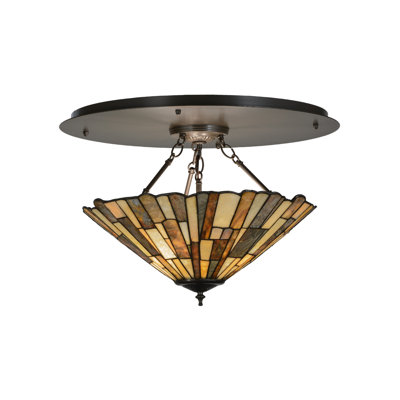 Glass Semi Flush Mount
