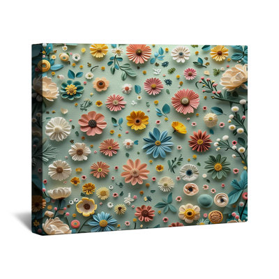 Toile de galerie à motif floral - décoration murale florale en plusieurs tailles