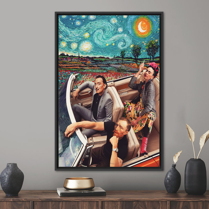 Nuit étoilée Van Gogh, reproduction de peinture à l'huile sur toile - célèbre œuvre d'art décorative pour voitures