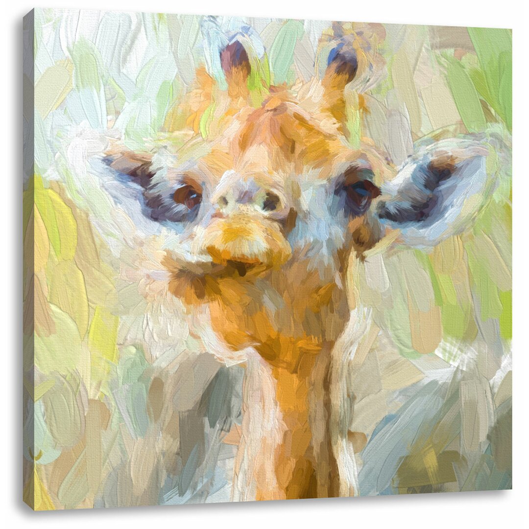 Leinwandbild Giraffe in der Natur