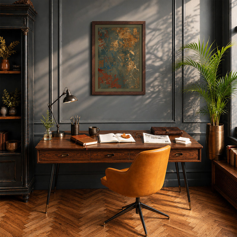 Rust and Decay Industrial - Framed Print, Walnut, A1 - 84.1 x 59.4 cm