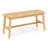 39.5” Bamboo Dining Bench with Handwoven Rattan Seat, Wooden Entryway Bench