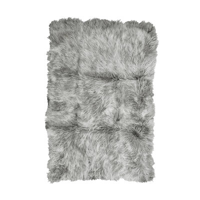 Sheepskin Area Rug in Gray