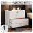 2 Wide Drawer File Cabinet Flat Panel Design Single Lock-896451140