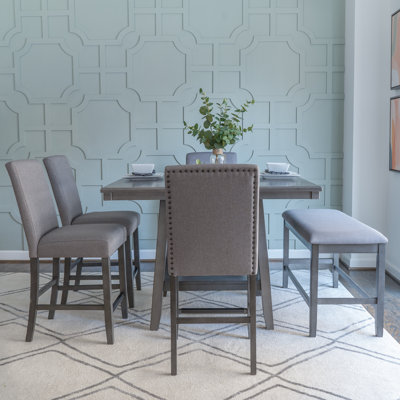 Barneveld 6-Piece Upholstered Dining Set With Bench