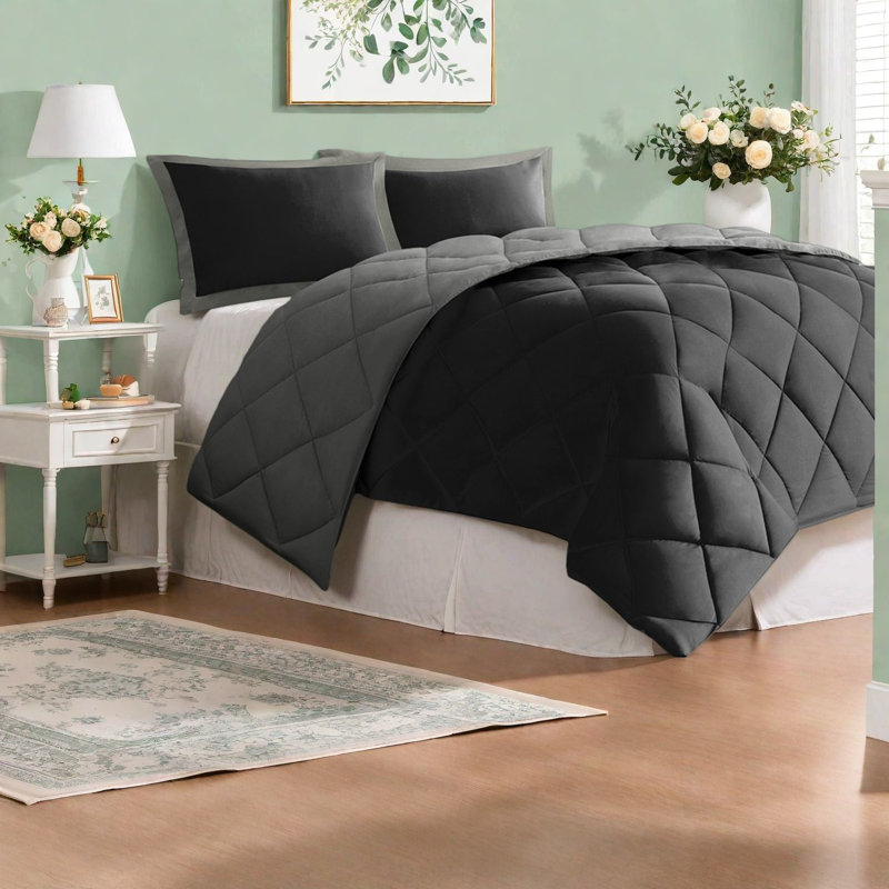 Hypoallergenic King Bedding Sets, Polyester Reversible Modern Home