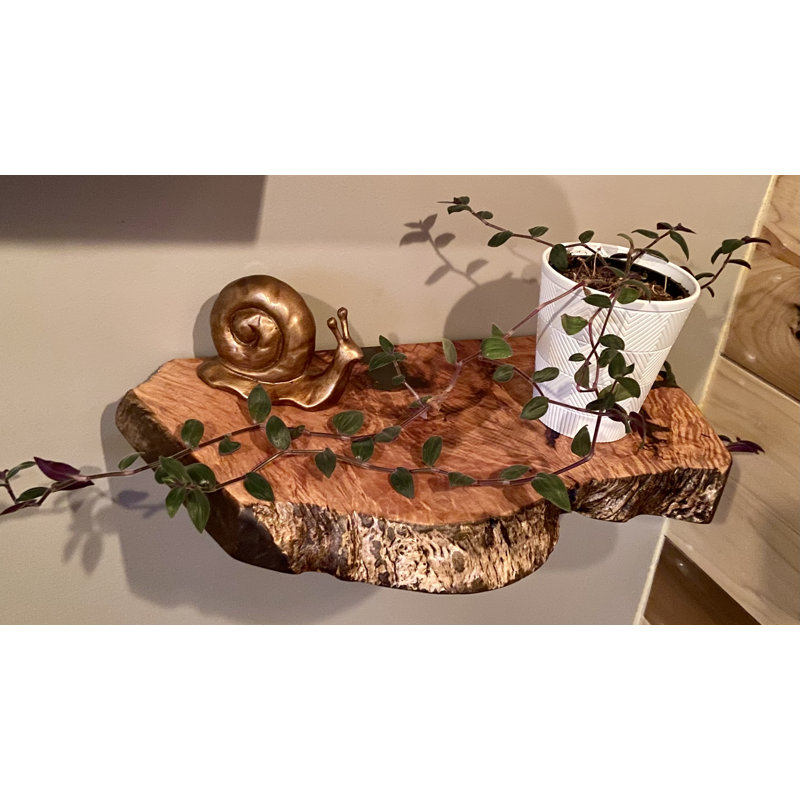 Petite tablette en bois bouclée érable