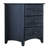 Solid Wood 3-drawer Nightstand In Black Wash-525640180
