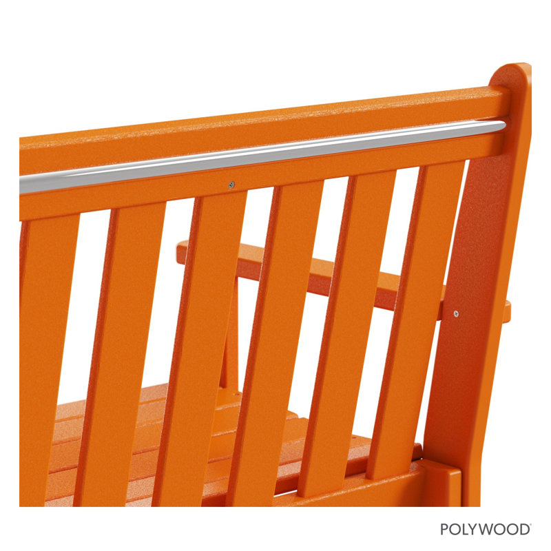 Banc d'extérieur traditionnel POLYWOOD, Tangerine