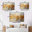 Ensemble de décoration murale Golden Gleam V - Collages abstraits en métal