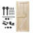 Solid Wood Paneled with Installation Hardware Kit Barn Door-101007615