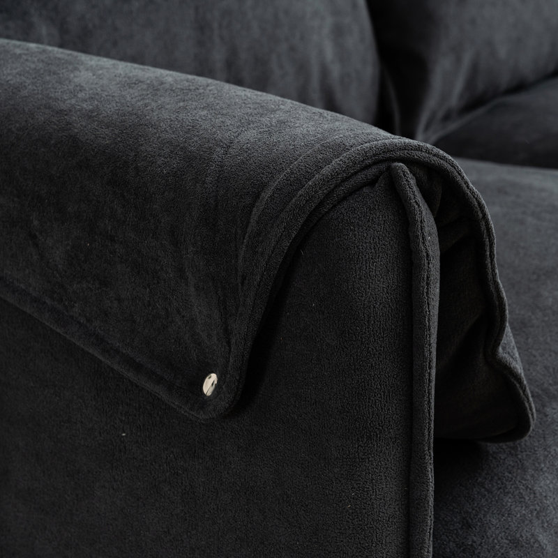 Gris pour le salon avec rangement et tissu confortable de fabrication convertible en forme de L