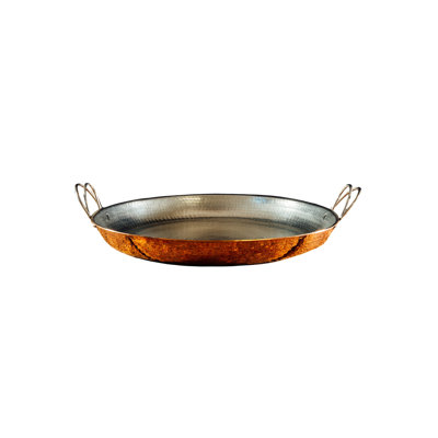 Alicante Copper Paella Pan, 18 inch