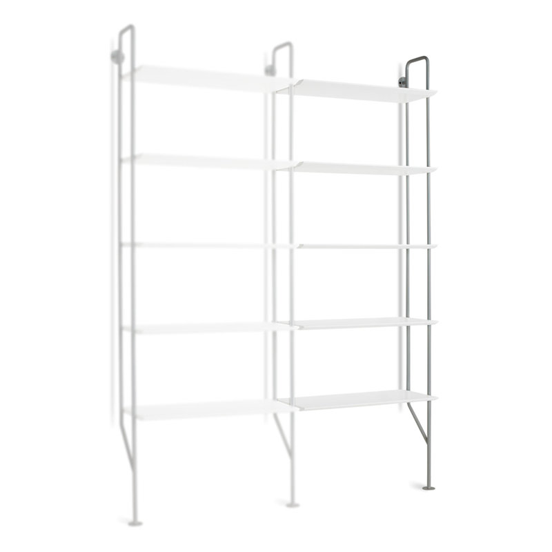 Hitch Bookcase Add-on Kit, White/White