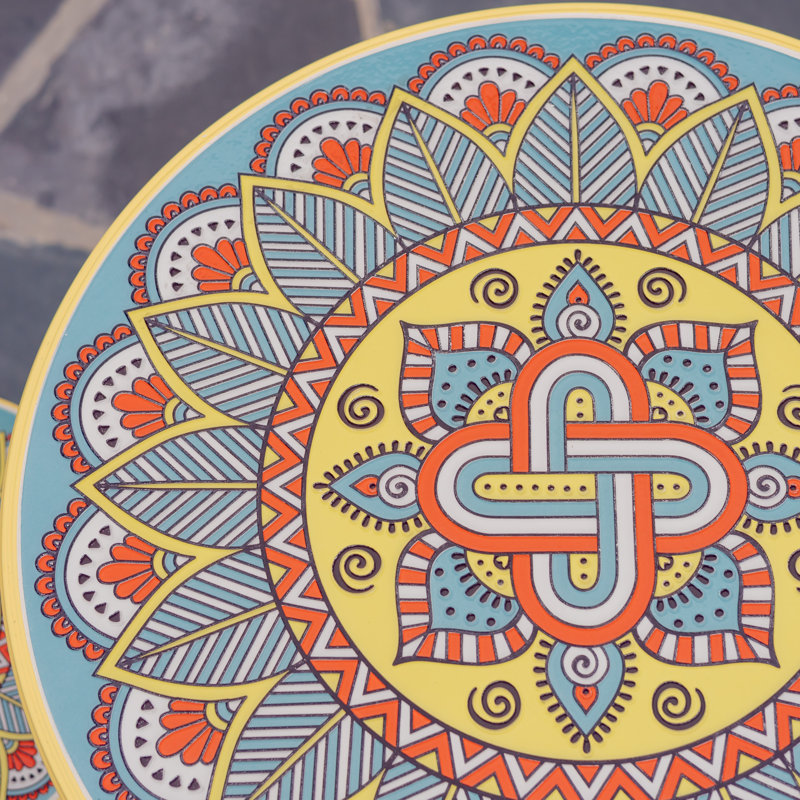 Palermo Three Piece Round Mosaic Bistro Set