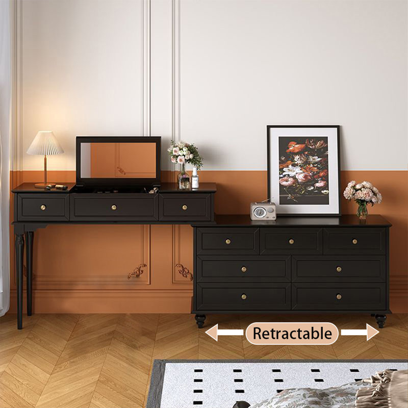 Makeup Vanity with Light mirror,9 drawers