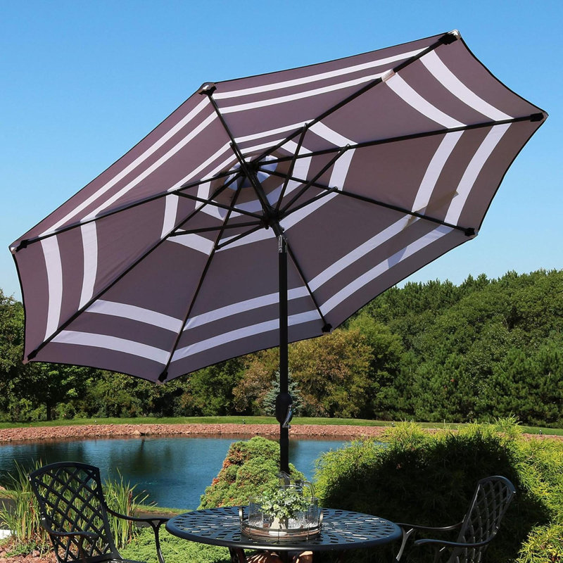 Parasol de marché de 4 po avec manivelle Loueen inclus