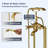 3 Handle Floor Clawfoot Tub Faucet with Diverter-52902889