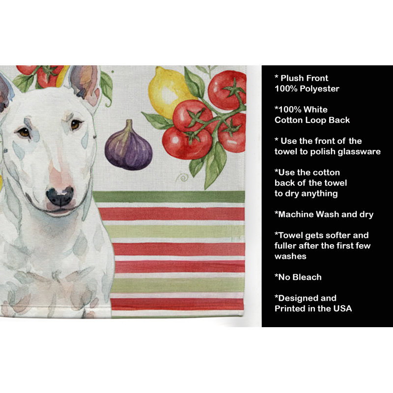 Torchon blanc miniature Bull Terrier, White Miniature Bull Terrier