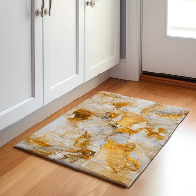 Premium Machine Washable Cerrito AMF526 Orange Rug