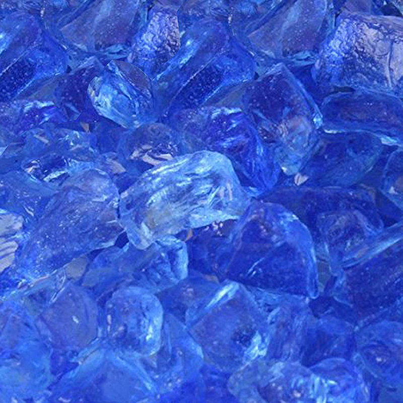 Verre de foyer d'extérieur, Bleu ciel, 10 lb