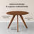 Kaysee 44" Solid Wood 4 Seater Round Dining Table-2046438460