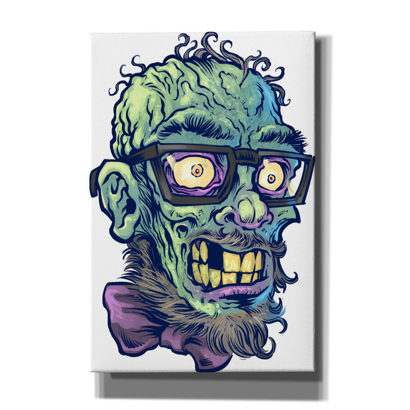 Tête de zombie Brigitte, H 60 po x l 40 po x P 1,5 po