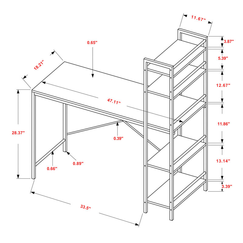 Nembus Computer Desk, White