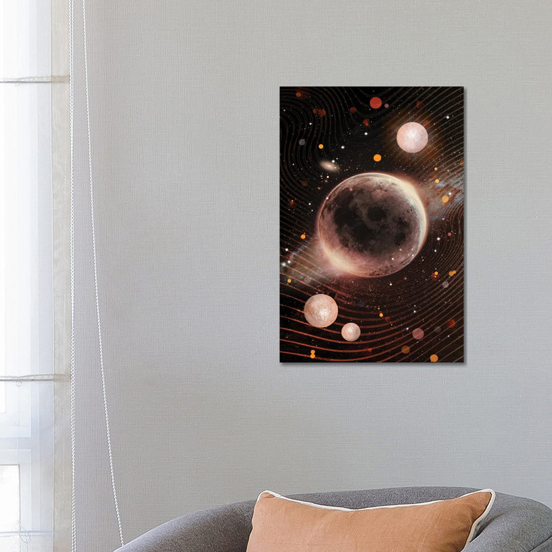 Gold Galaxy by Emanuela Carratoni - Wrapped Canvas Gallery-Wrapped Canvas Giclée, 66.04 cm H x 45.72 cm W x 1.91 cm D