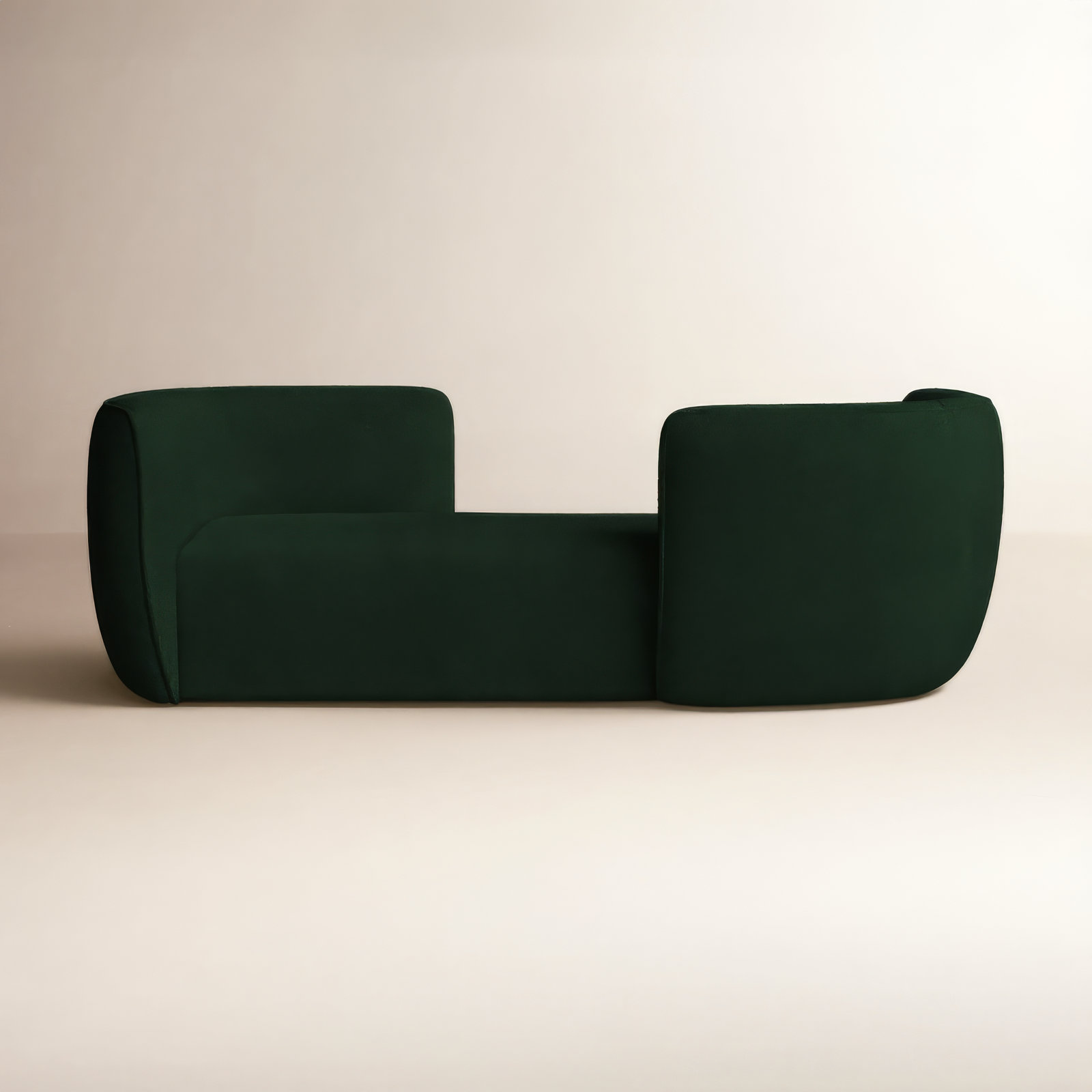 Hilton 70" Boucle Chaise Lounge, Green Boucle Fabric