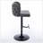 2PCS PU Black Metal Base Bar Stools With Tufted Backj-1985716243-1985716240