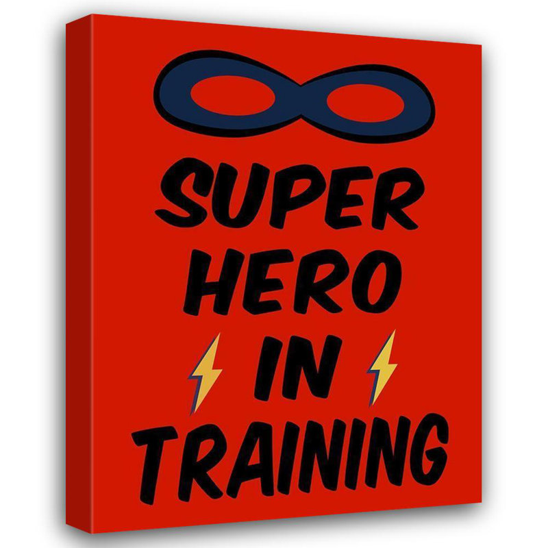 Trinx SD Graphics Studio Gallery Wrapped Canvas Art Titled: Super Hero in Training 9977CA, 24" H x 19" W
