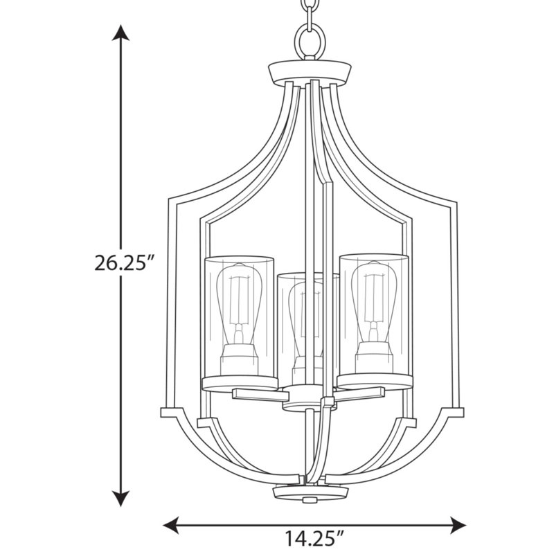 Luminaire suspendu géométrique simple à 3 lumières Rumaysa, Noir