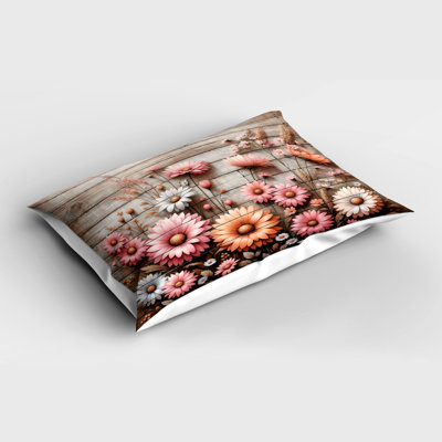 Machine Tufted Floral Sham Set