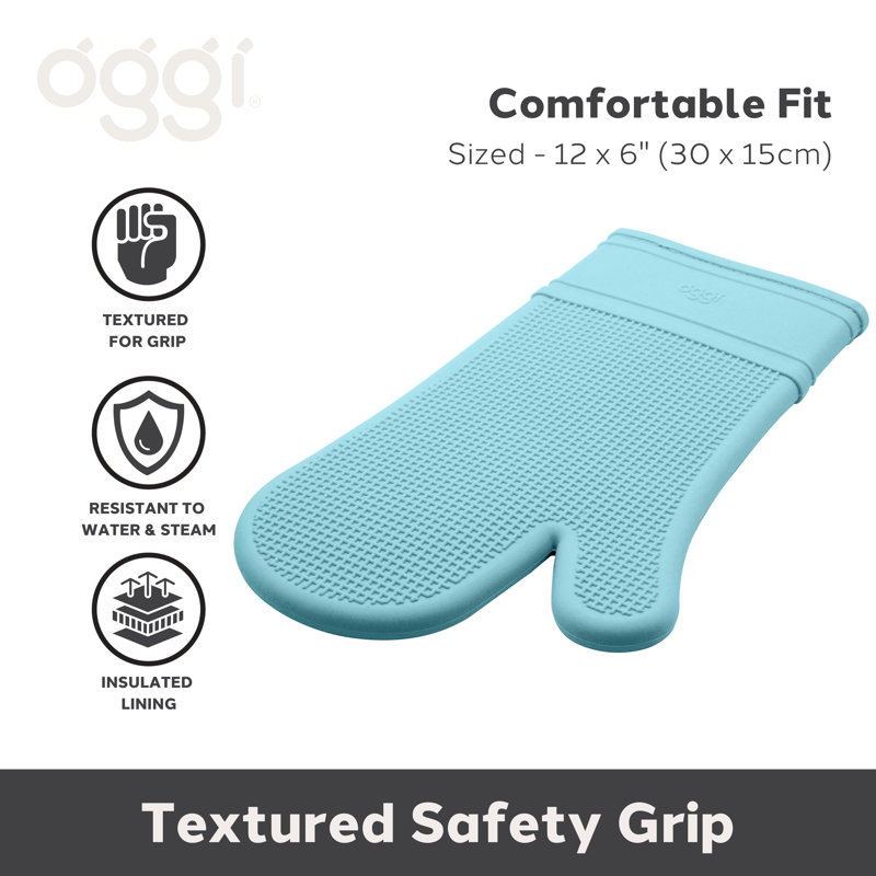 Silicone Oven Mitt - Crème, Teal