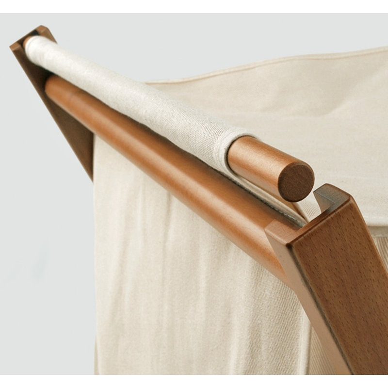 Bowles Wood Rolling Laundry Hamper, Cherry