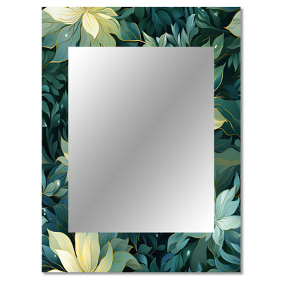 Abdo Ethereal Tropical Camouflage - Abstract Wall Mirror, Modern Decorative Mirror, Printed Metal Art