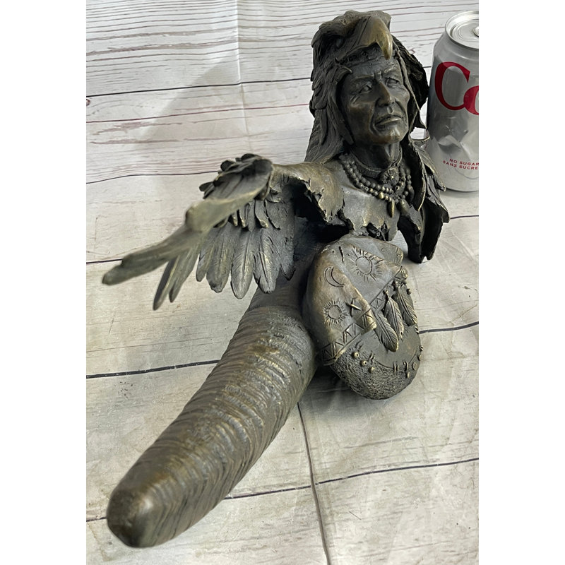 Figurine de sculpture Native American Warrior