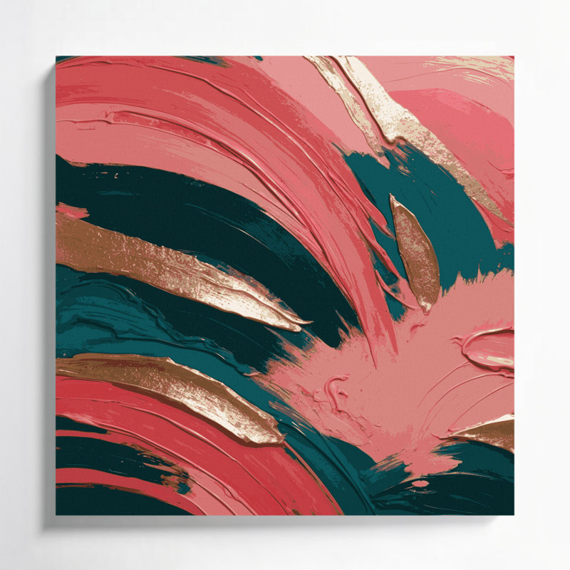 Abstract Landscape 99 Brown Canvas Wall Art, 12" H x 12" W