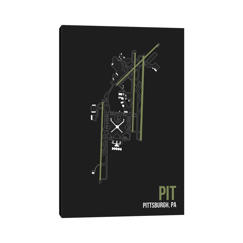 Pittsburgh - Print on Canvas, 20.32 cm H x 30.48 cm W, Wrapped Canvas
