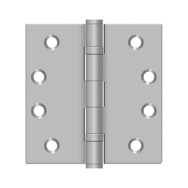 Charnière carrée en acier inoxydable brossé Deltana SS44BU32D-R 4 "x 4", résidentiel