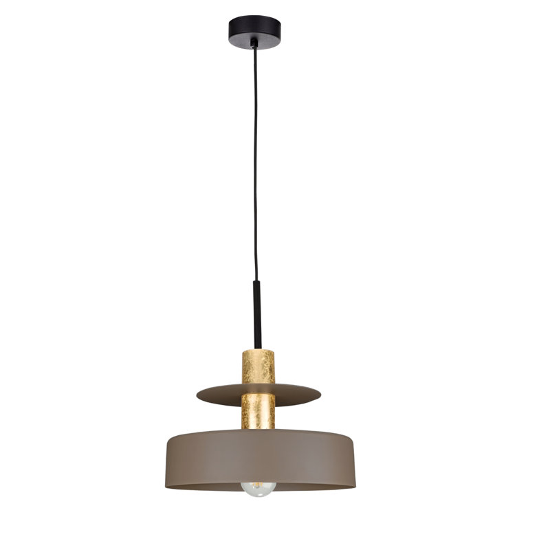 1 - Light Pendant, Brown/Gold