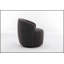 Fauteuil demi-tonneau pivotant avec anneau en métal thermolaqué noir-12016887
