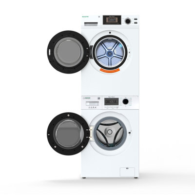 Laveuse à linge empilable Equator Ew 822 1,57cf + sécheuse Ed 866 3,1cf 110v