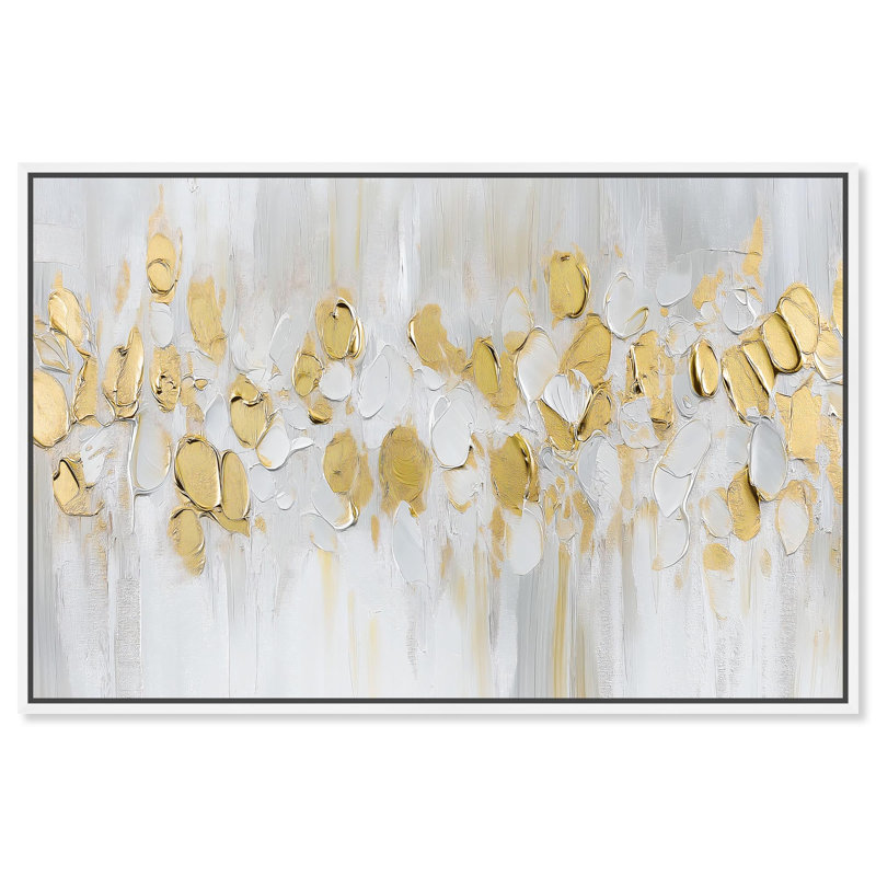 Art Remedy, toile glamour élégante, simplicité éclatante, H 21 po x l 31 po, Cadre flottant blanc