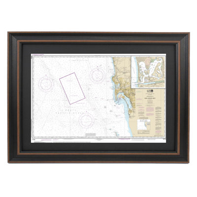 Approaches To San Diego Bay | Nautical Chart | Framed Print